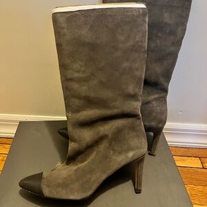 Ann Taylor Suede/ leather Heeled Boots